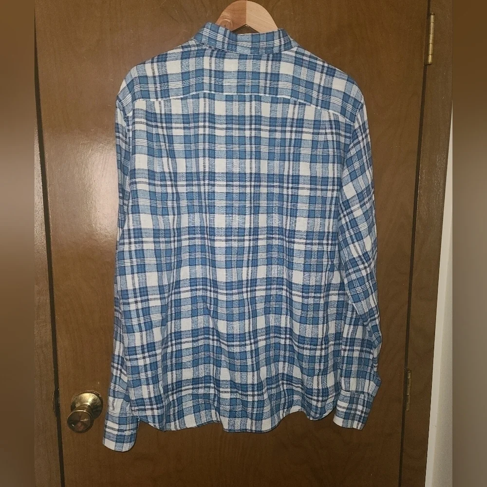 J. CREW slim fit 100% linen button down sz XL